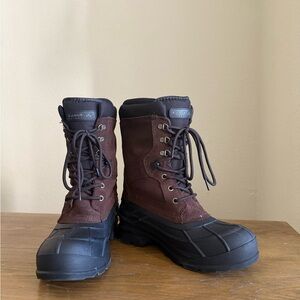 Kamik Men's Brown and Black Lace-Up Snow Boots